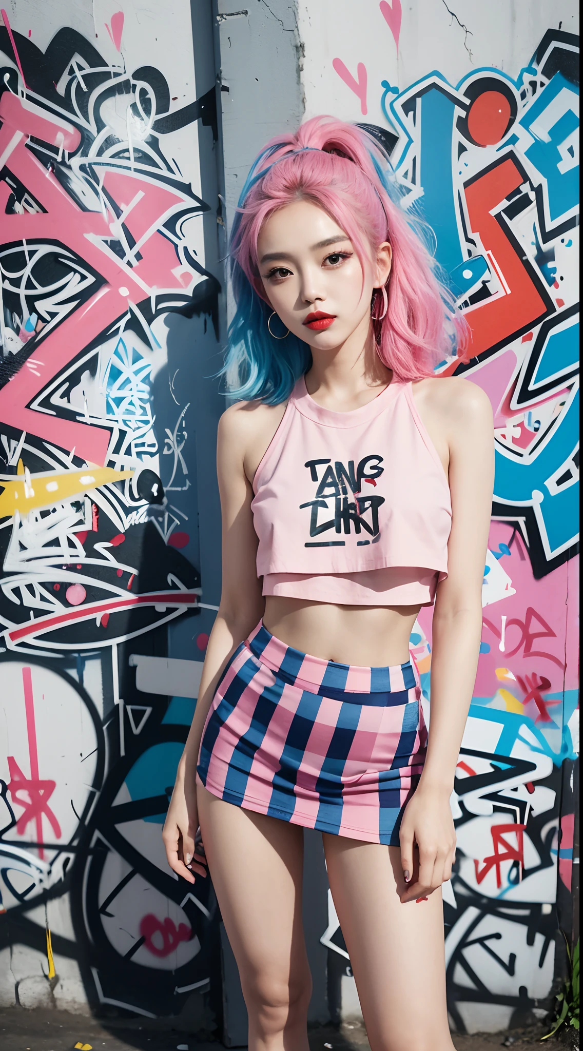 two 18 year old tween girls, two close friends hugging each other, sitting or kneeling or bending over, showing legs, perfect faces like Asian models, colored hair, kawai girls, colored skirt, strap, choker, skinny body, innocent expression, enticing, garter with stockings, glasses, bright playful, thin athletic model, cute young teenls, tattoos, silk panties, detailed skirt, crop top with cutouts, many colors, playful expression, small skinny thin girls, beautiful face like tween model, bodysuit, good lighting