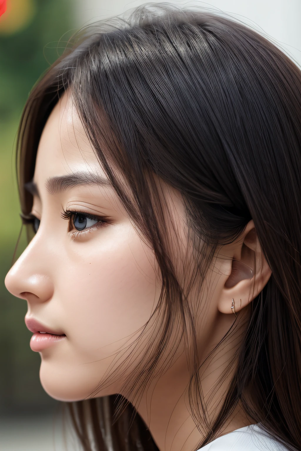 profile　woman　Korean　Round forehead