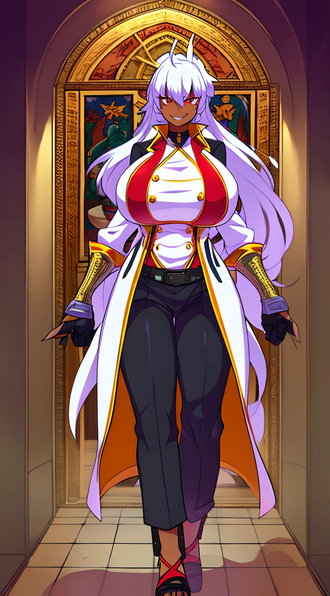 muscle girl,huge breast,, tall female, ,pants, solo focus, 1character, portrait full body,dark skinned female, , vest, coat, walking, medieval clothing, long hair, ,, open mouth smile, revealing cloths, , , berserker, warrior,, full body, walking,, ,flipflops, red eyes, sentai heroine, white bodysuit, silver hair, refsheet, smile, drop shadow, anaglyph, stereogram, tachi-e, pov, atmospheric perspective, Gothic art, Romanticism, rococo style, 8k, super detail, ccurate, best quality, UHD, retina, anatomically correct, super detail, high quality, best quality, highres, award winning, high details, textured skin, masterpiece, ccurate, 1080P, HD, 4K, 8k, 16k, anime style
Waiting to start