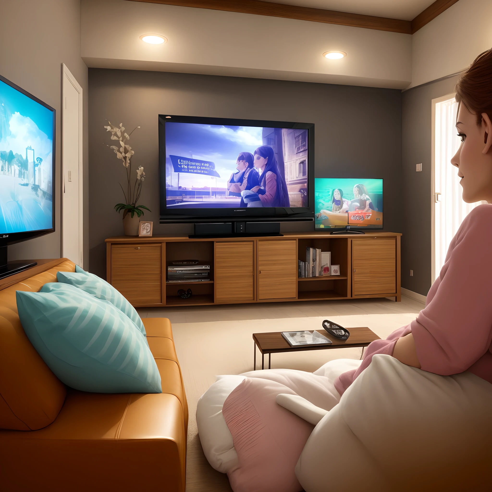 Chave assistindo tv