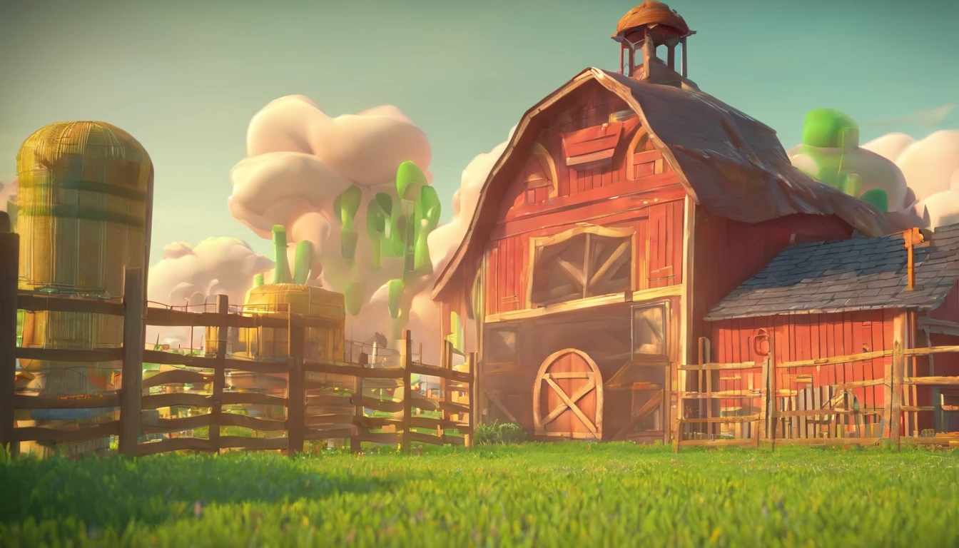 Farm cartoon background