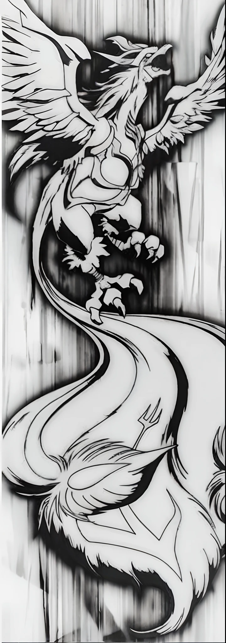 black flying phoenix