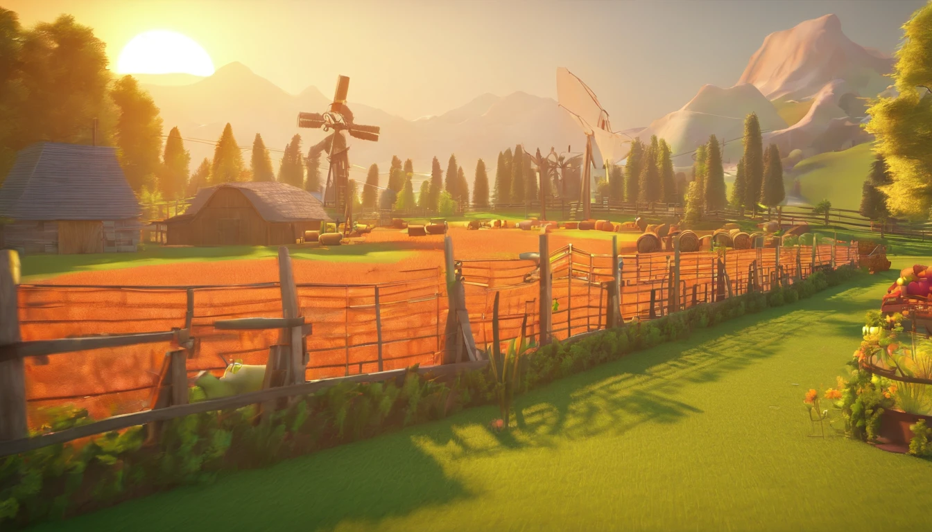 Farm cartoon background