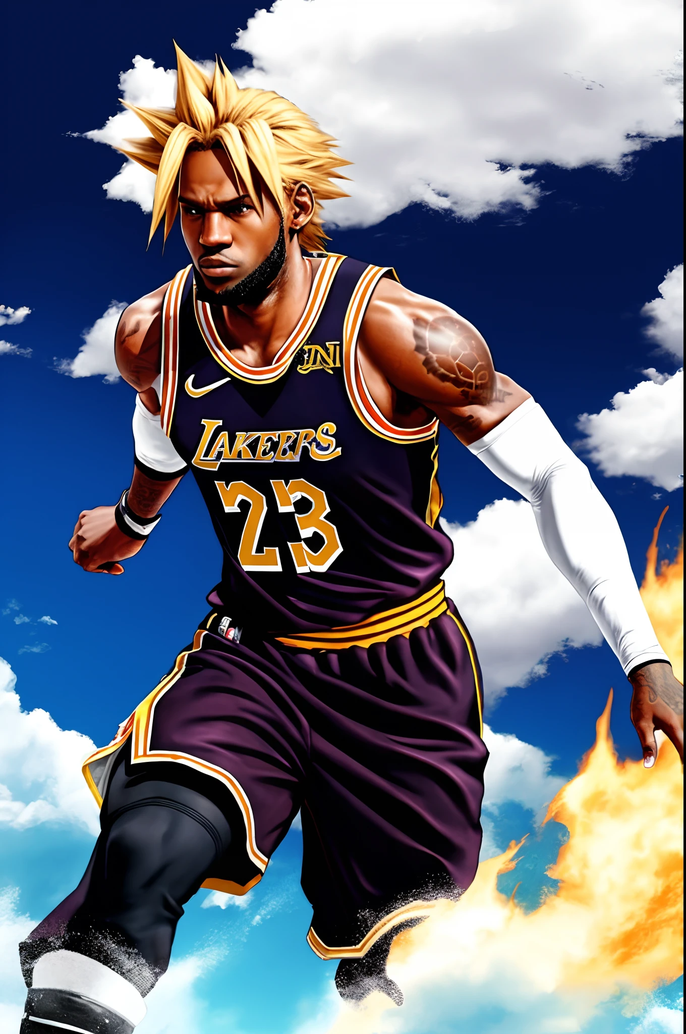 Lebron James as cloud strife from final fantasy