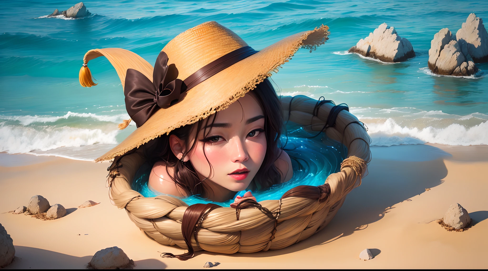 Femme en maiot de bain