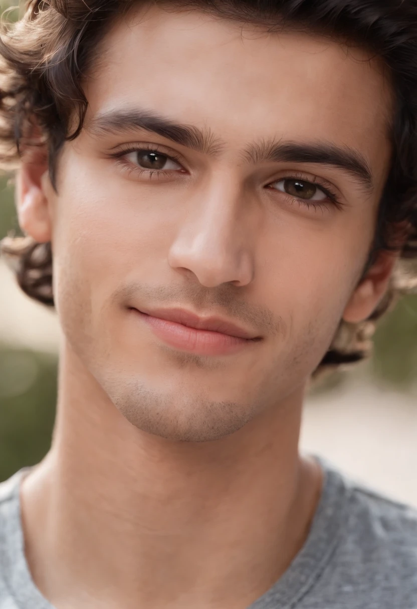 Certainly! Here's the description in Indian:

"I'm glad you liked the description! I imagine this young man could have a truly striking appearance, with a combination of curly, thick, and luscious black hair framing his face in a captivating way, accentuating his natural beauty. His brown eyes might have deep and expressive nuances, reflecting his lively and intelligent personality. His regular features, such as a well-proportioned nose and defined lips, add a touch of perfection to his face. His smile, radiating warmth and confidence, could light up the entire room. Overall, this young man with curly black hair and brown eyes exudes an aura of captivating beauty and magnetism."