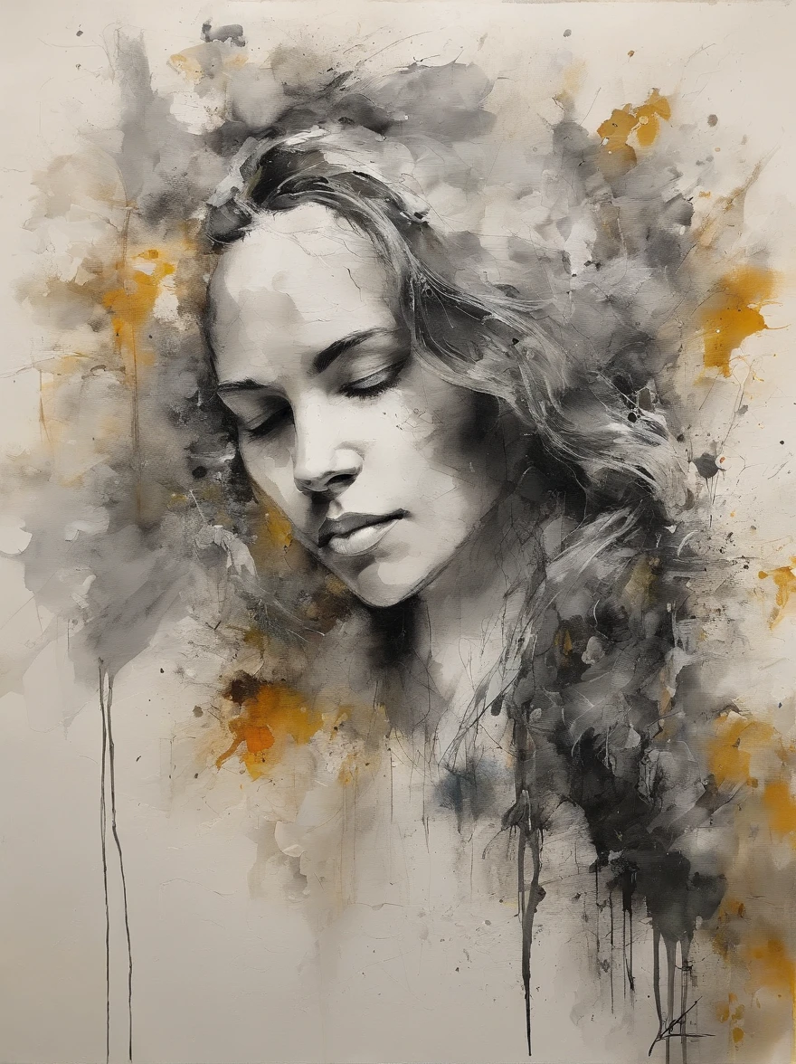chiaroscuro technique on  illustration of an elegant oldies , wet hair, vintage, eerie, matte painting, by Hannah Dale, by Harumi Hironaka, extremely soft colors, vibrant, highly detailed, digital illustrations , high contrast, dramatic, refined, tonal, emotional expression, golden ratio