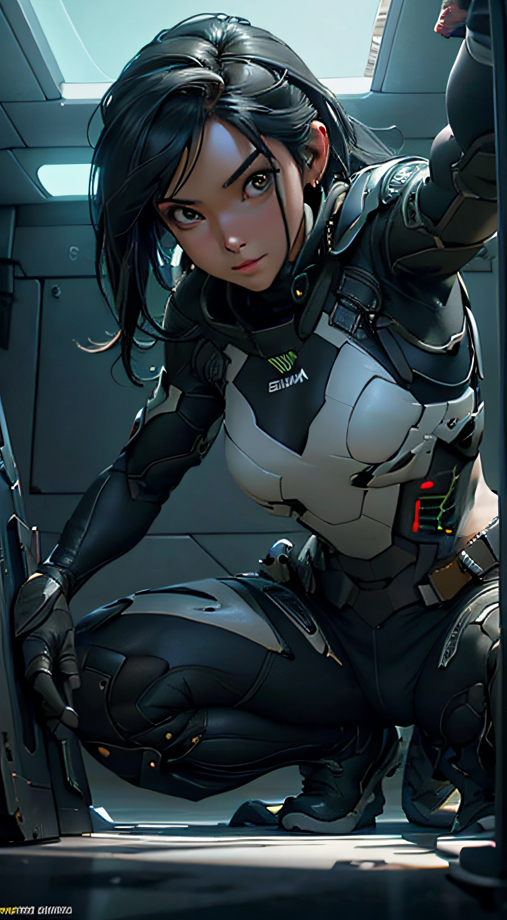 ((melhor qualidade)), ((master part)), (altamente detalhado:1.3), Beautiful woman, Cyberpunk, ciborgue, cabelos soltos, cabelos longos na altura dos quadris, olhos irritados, figura forte, peito reto emaciado, open arms, raised forearms, perfeitamente proporcionado, cintura nua, roupas de couro rasgadas,HDR (high dynamic range),ray tracing,NVIDIA RTX,Super-Resolution,Unreal 5, Subsurface scattering,PBR Texturing,Post-processing,anisotropic filtering,profundidade de campo,Maximum clarity and sharpness,texturas multicamadas,Mapas de albedo e especular,surface shading, Accurate simulation of light-material interaction,perfectly proportions,octan render,Two-tone lighting, ISO baixo,White balance,rule of thirds,wide aperature,8K BRUTO,Subpixel eficiente