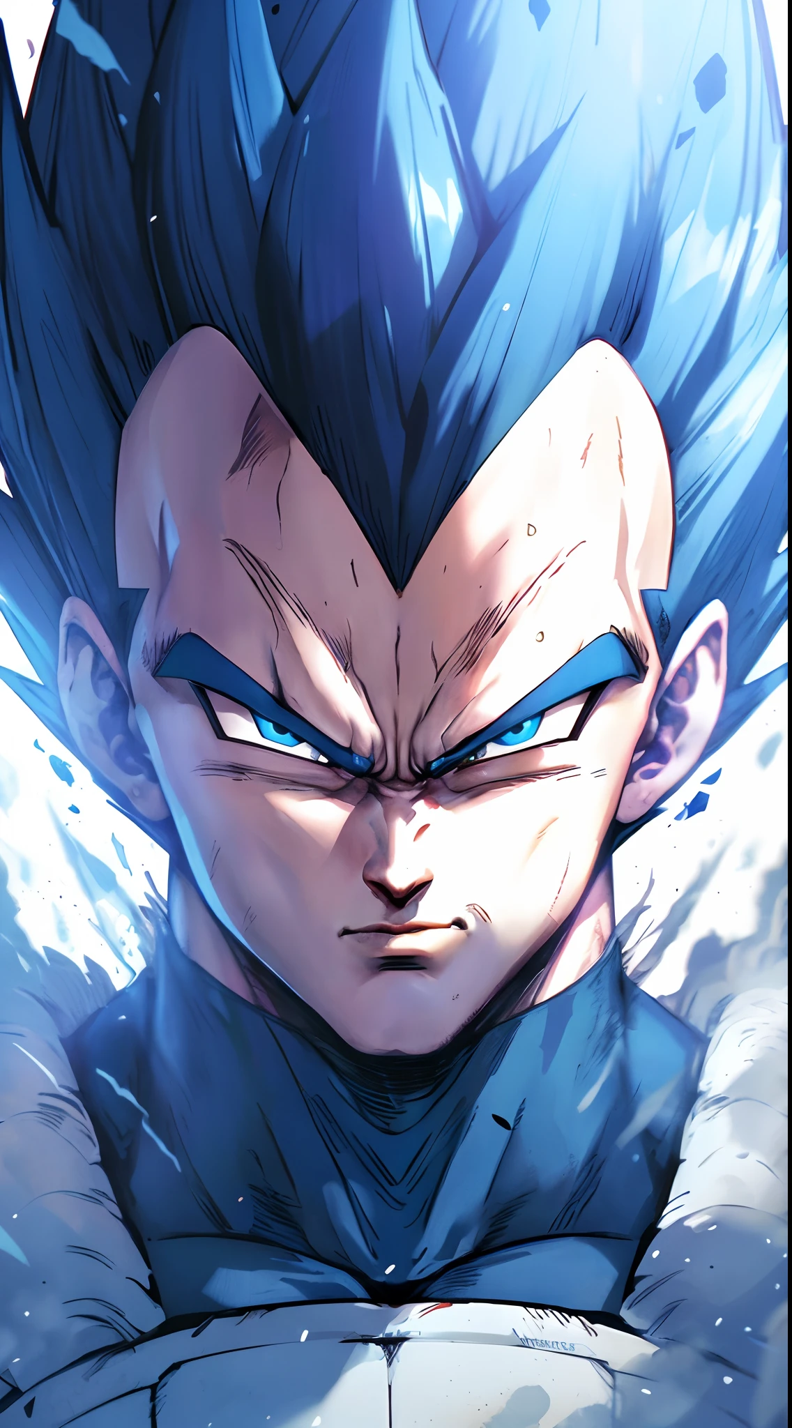 Hyperrealistic version of Vegeta, hyperdetailed, hyperrealistic