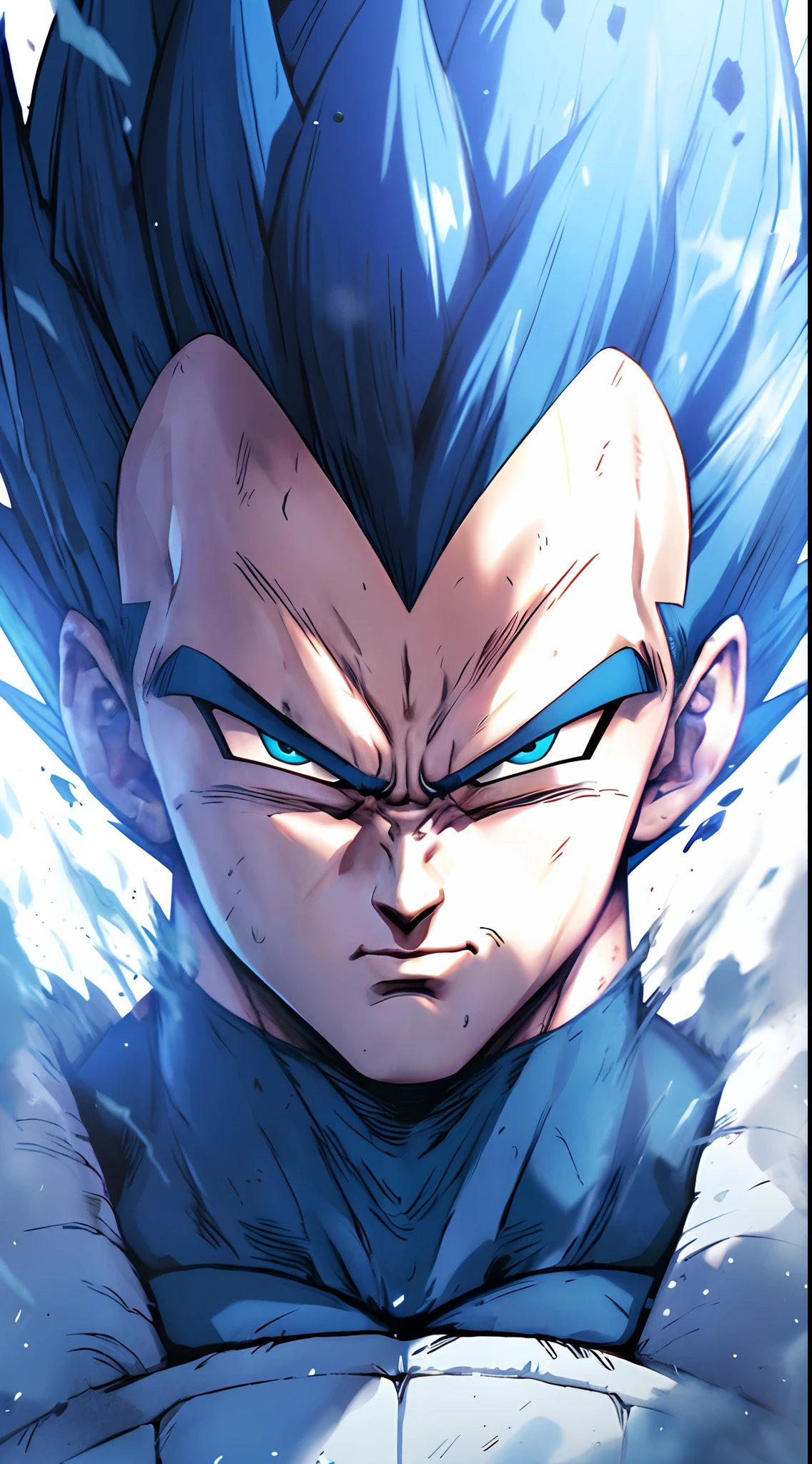 Hyperrealistic version of Vegeta, hyperdetailed, hyperrealistic