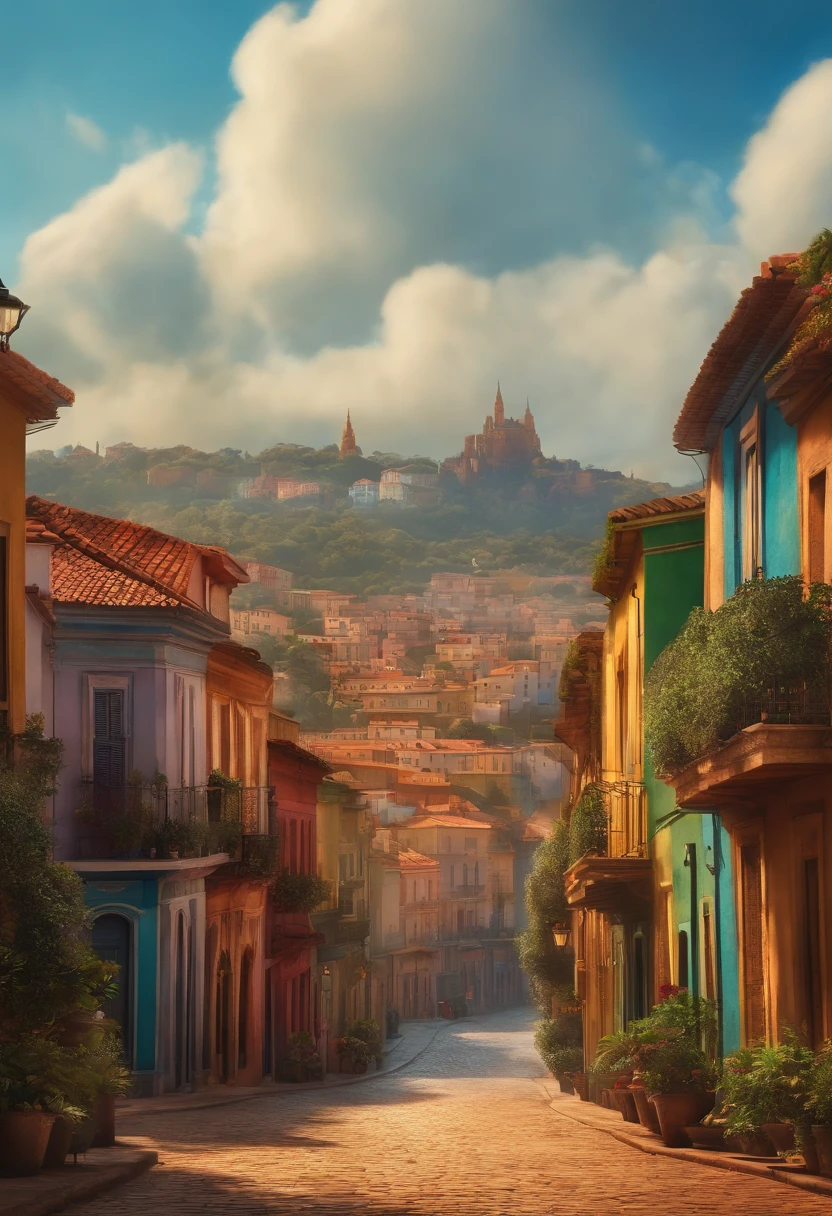 Create a Disney movie cover, Pixar style. From a city in northeastern Brazil. With title: Itiúba in First Place.