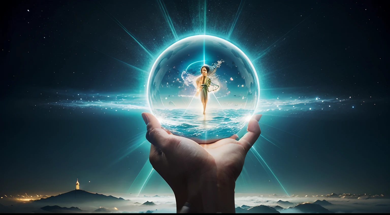 COMO PODERIA ILUSTRAR A IDEIA DE LUZ DIVINA ? QUERO UMA IMAGEM SURREAL