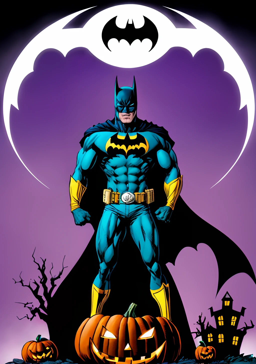 Halloween estilo DC Comics by Jim lee, Batman na festa do Halloween