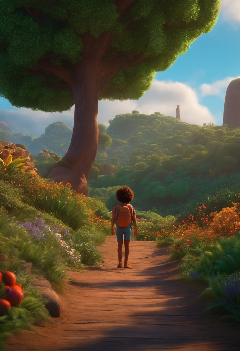 Preciso criar uma imagem no estilo pixar para uma jornada de autoconhecimento que irei fazer