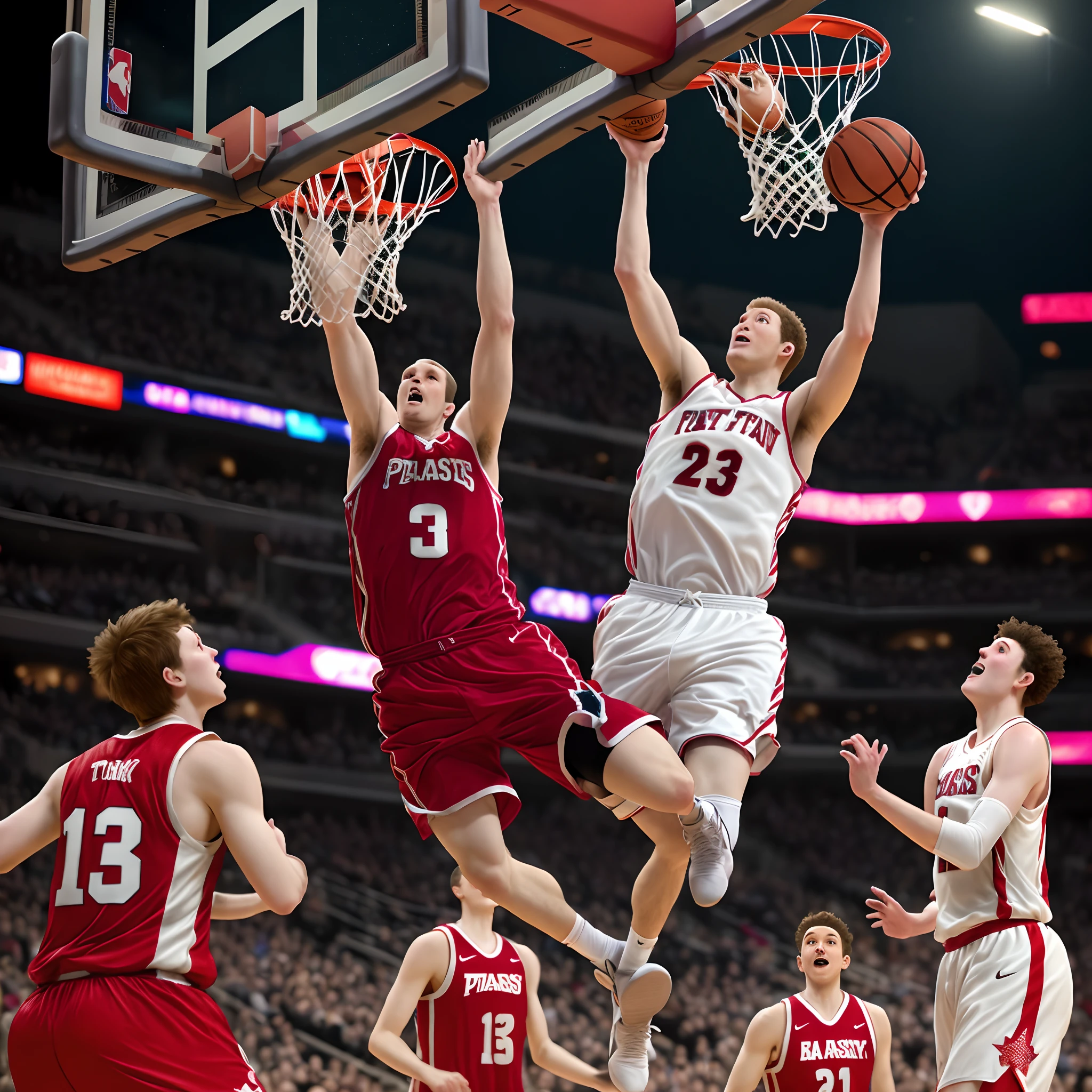 Patrick star dunking bastketball