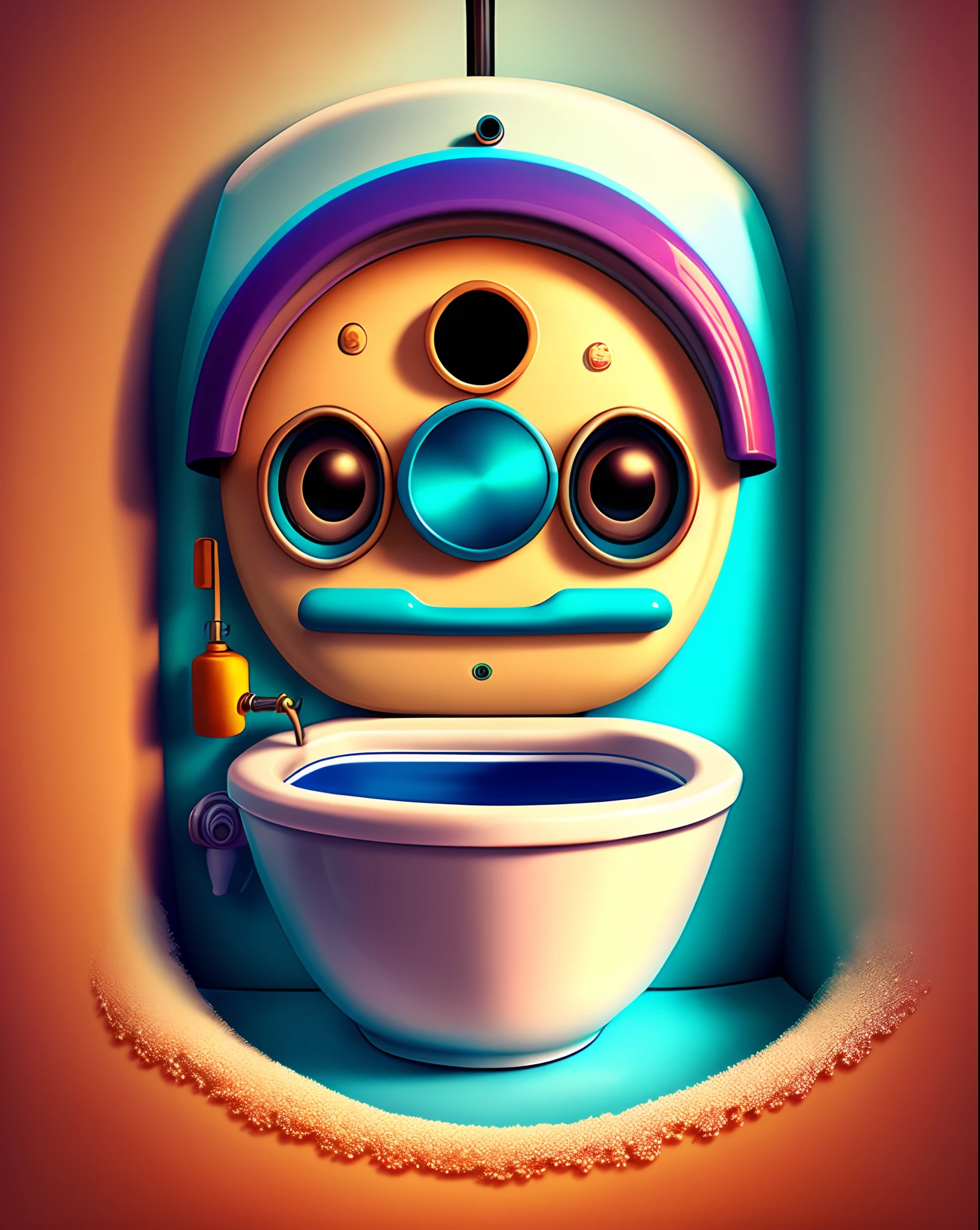 Skibidi toilet pixar poster