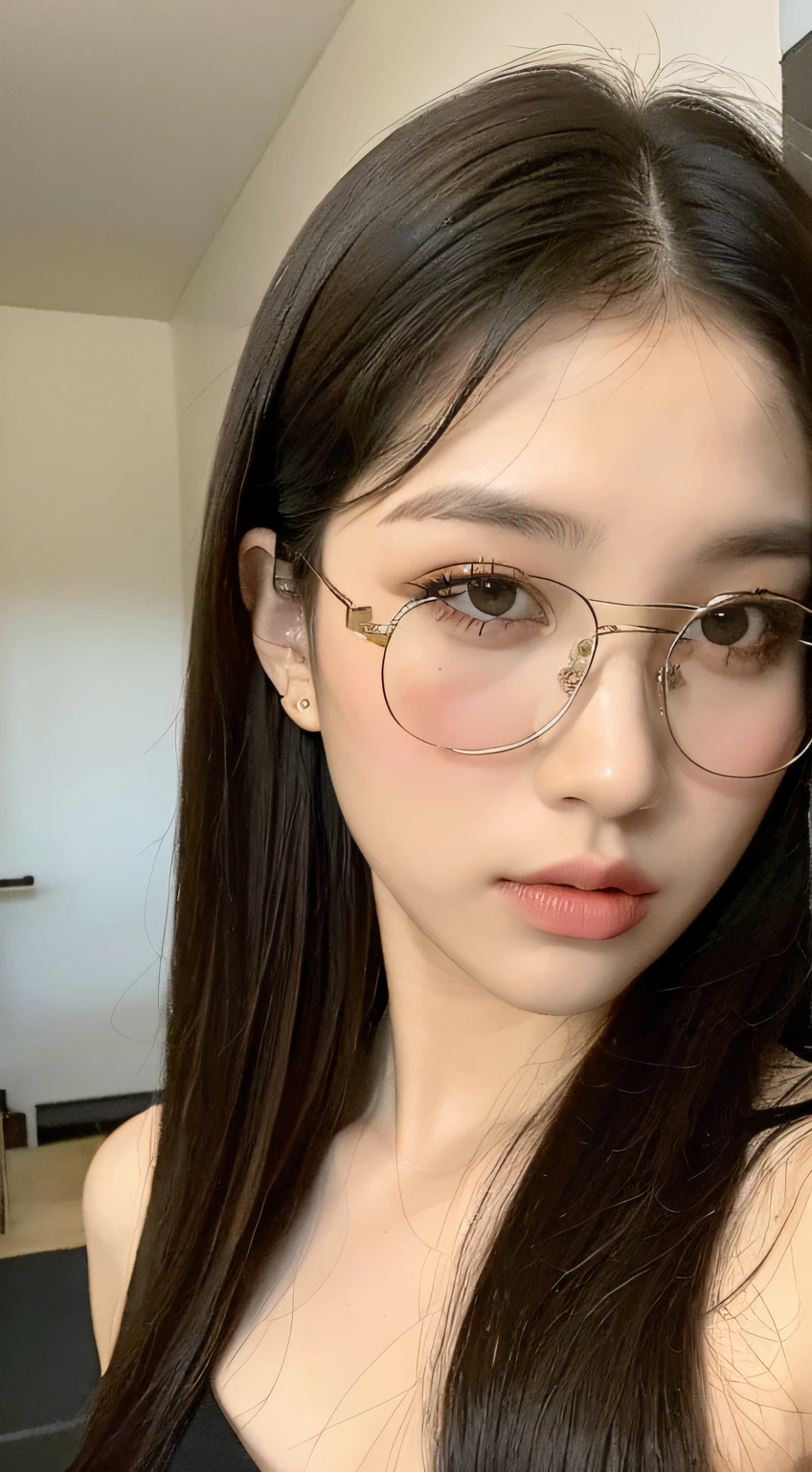 Top image quality、Raw photography、超A high resolution、18-year-old Korean、Glasses beauty、Colossal tits:1.3、cleavage of the breast:1.5、Nurse Cap、Nurse、Nurse_uniform、fair white skin、shiny white skin、(short bobbed hair)、bright silver hair、bright white hair、Beautiful eyes with random colors、very thin lips、beautiful eyes finely detailed、elongated eyes、pale pink blush、long eyeslashes、Beautiful double eyelids、eyeshadows、耳Nipple Ring、Fashionable glasses、Lighting that emphasizes beautiful skin、Lustrous skin