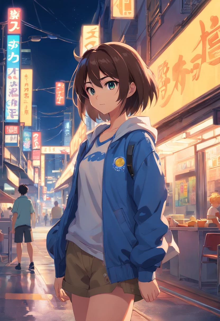 Juntas, Sonic the hedgehog, em roupas pretas, with a serious expression, incredible details, Dynamic background of a city at night