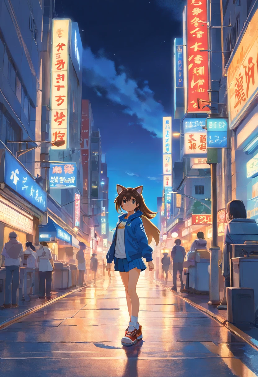 Juntas, Sonic the hedgehog, em roupas pretas, with a serious expression, incredible details, Dynamic background of a city at night