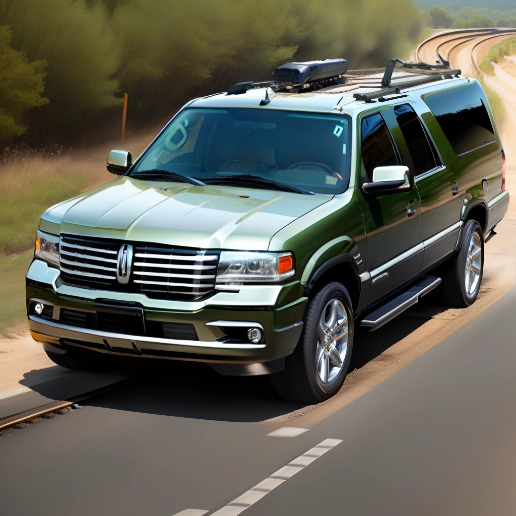 2014 Lincoln Navigator pulling a train