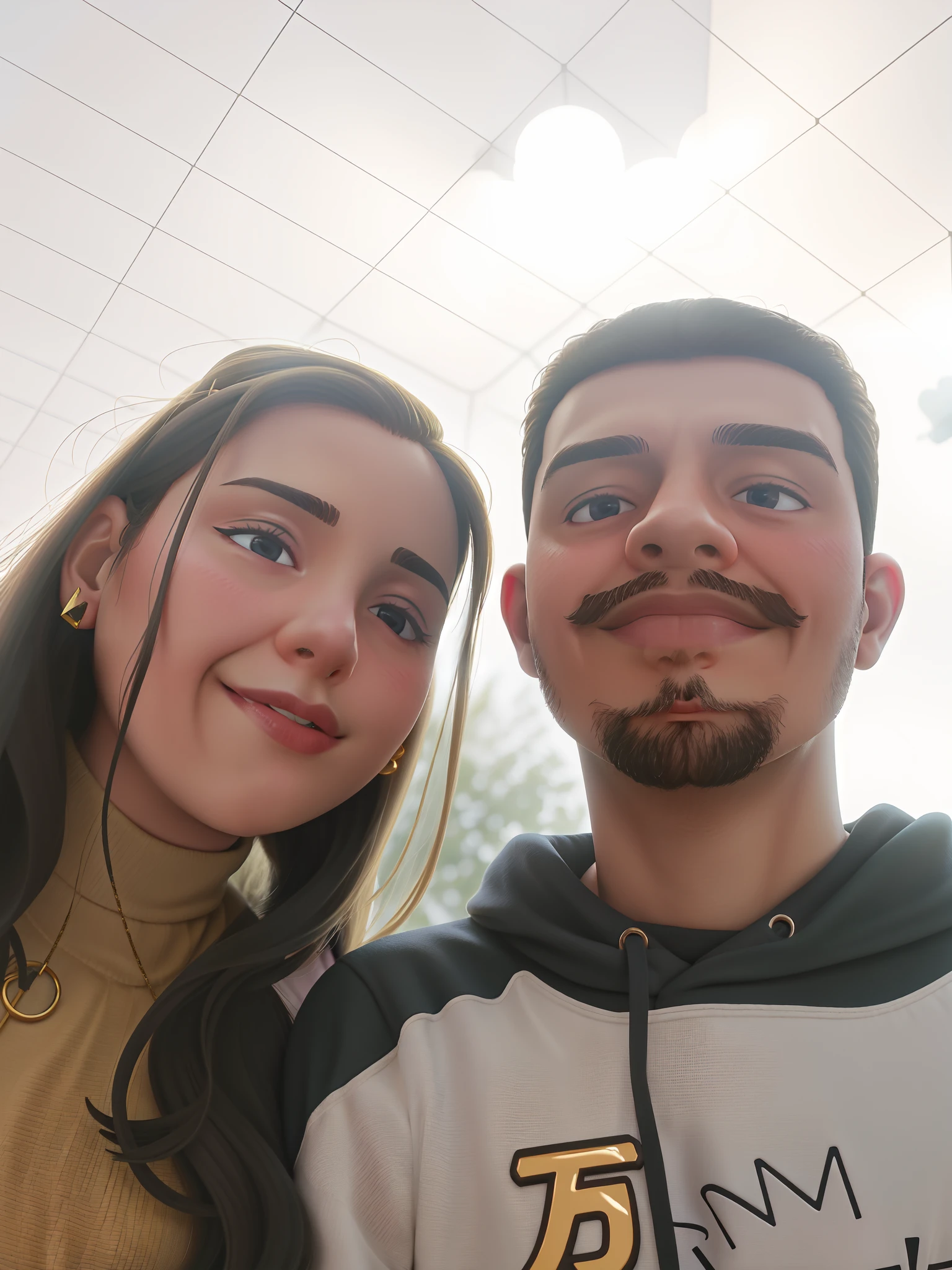 There's a man and a woman posing for a picture together, Lovely couple, imagem de qualidade muito baixa, imagem de perfil, Foto do perfil, foto do perfil, taken in the early 2020s, Imagem, momma and papa, suave em _ O pano de fundo, casal feliz, com verruga, they are in love, selfie apaixonada, por, Foto selfie 8k
