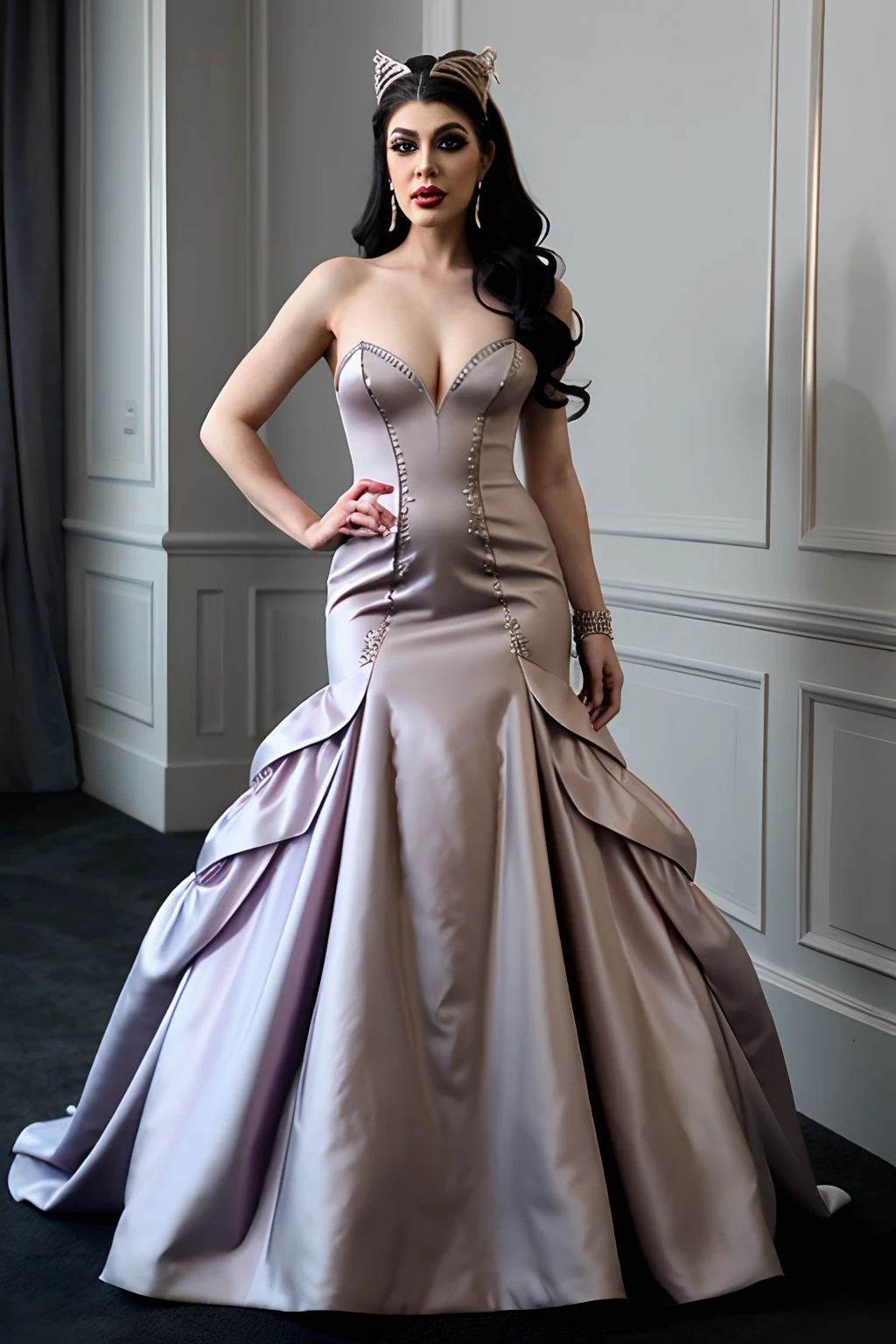 Drag queen in an elegant gown
