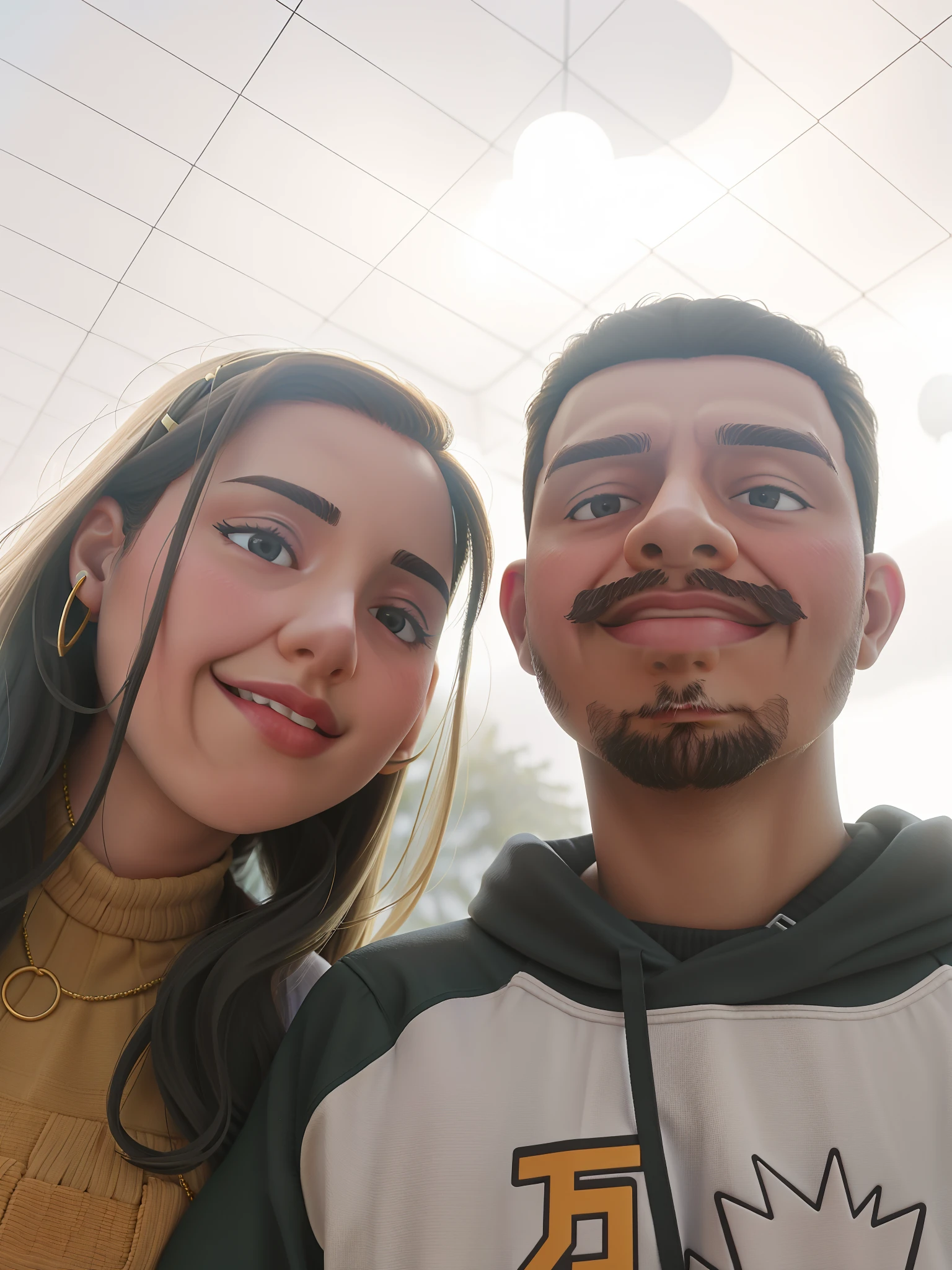 There's a man and a woman posing for a picture together, Lovely couple, imagem de qualidade muito baixa, imagem de perfil, Foto do perfil, foto do perfil, taken in the early 2020s, Imagem, momma and papa, suave em _ O pano de fundo, casal feliz, com verruga, they are in love, selfie apaixonada, por, Foto selfie 8k