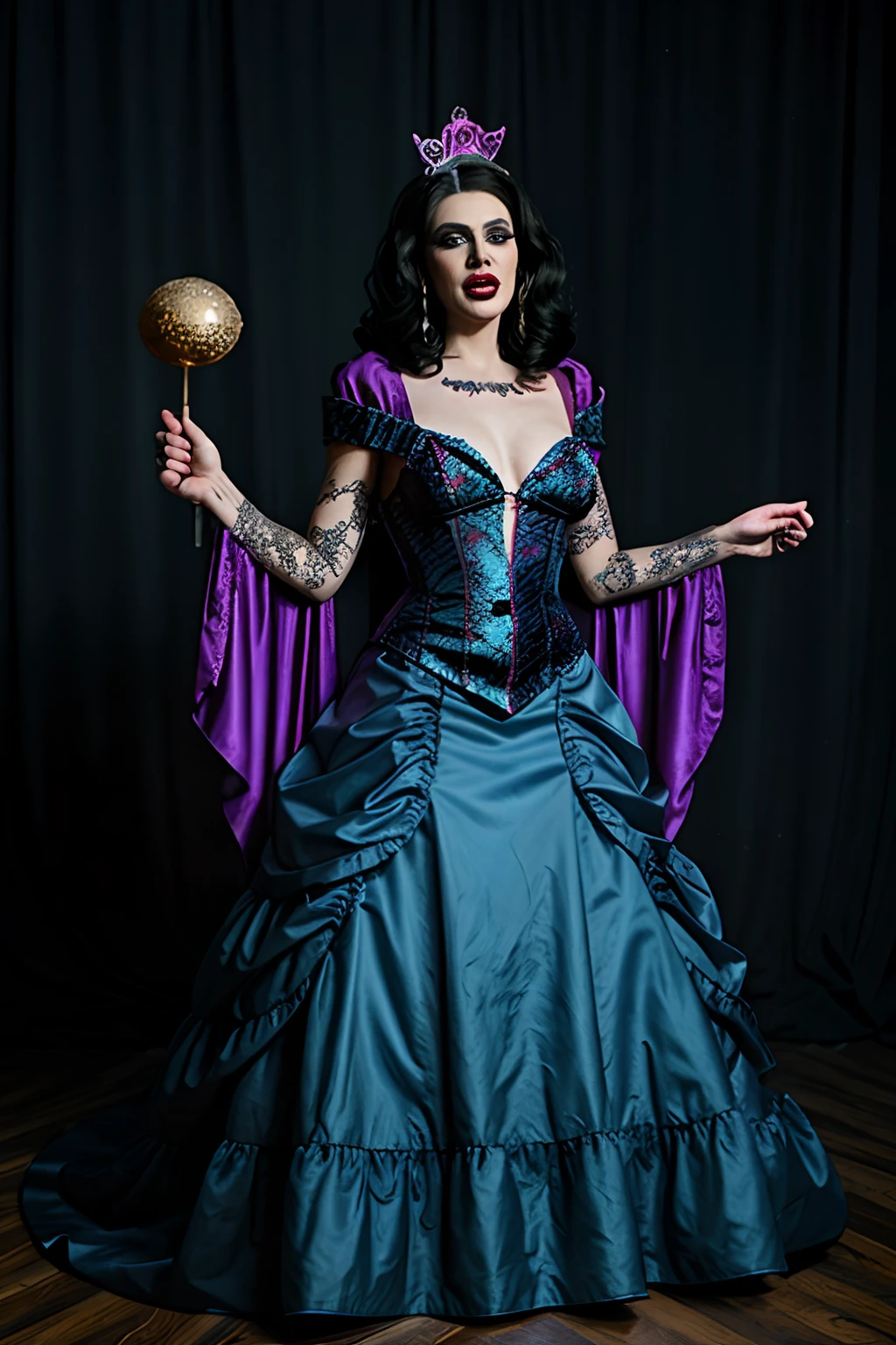 Drag queen in a horror gown
