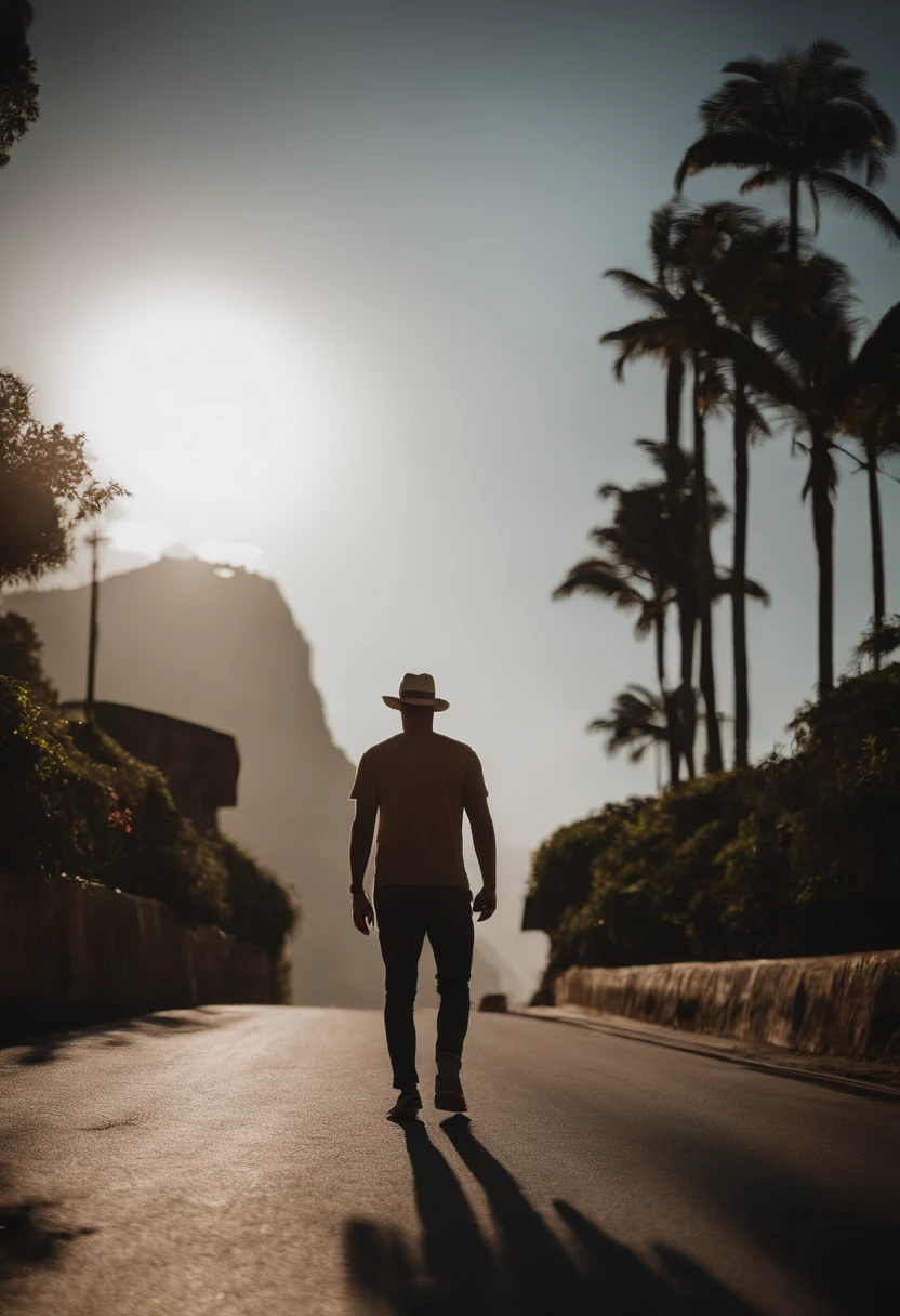 retrato de um homem a beira de um rio