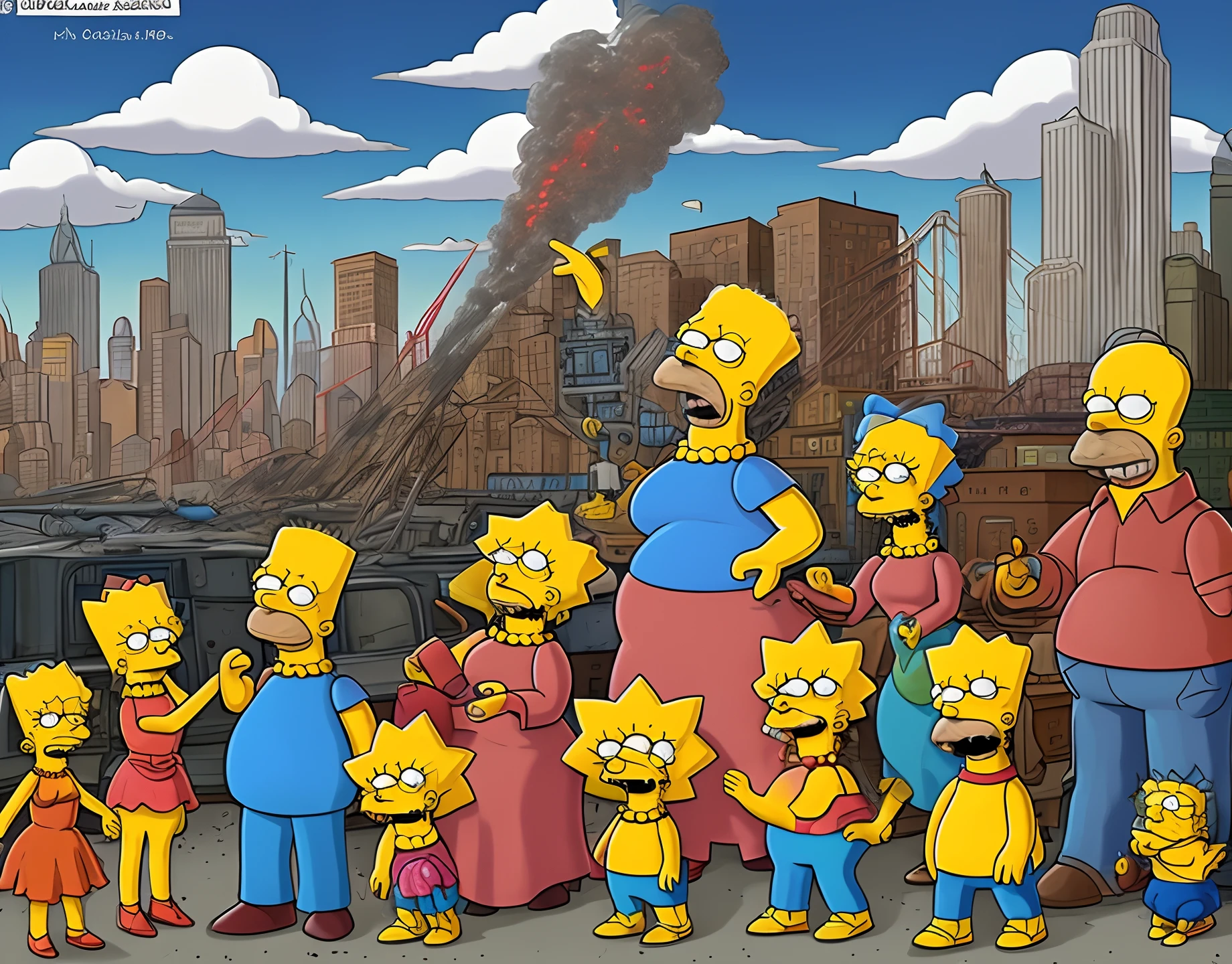 The Simpsons commit the 9/11 attacks