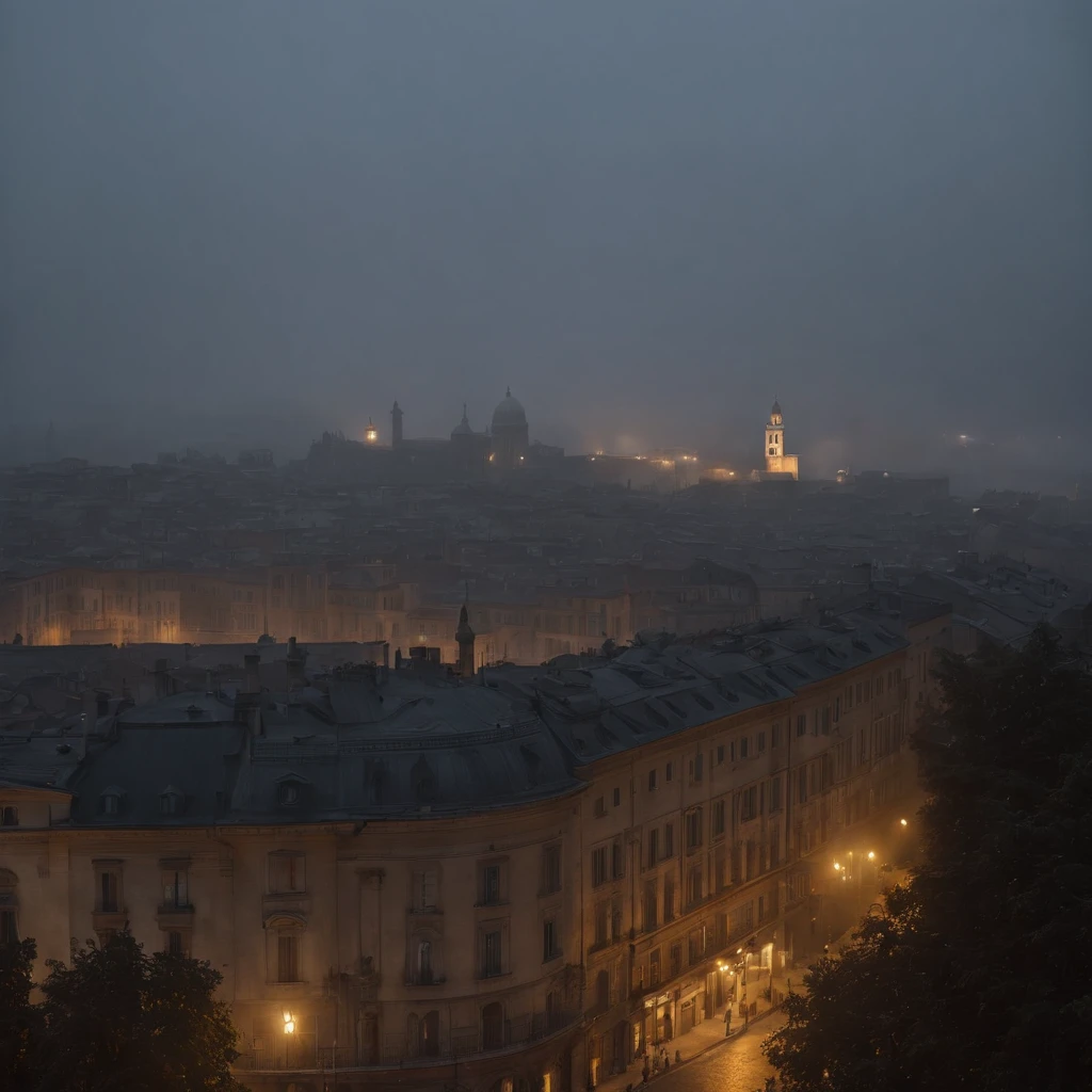 A realistic masterpiece image of a 1920 italian mafia city night, foggy, dark background, movie poster,  realisitc, 8k, detailed, high detailed,