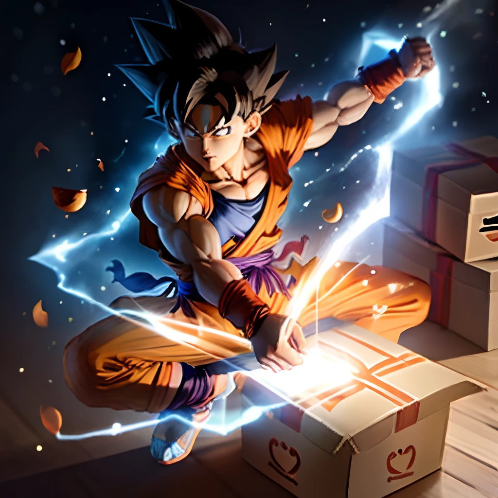 Goku with a box with a wedding ring