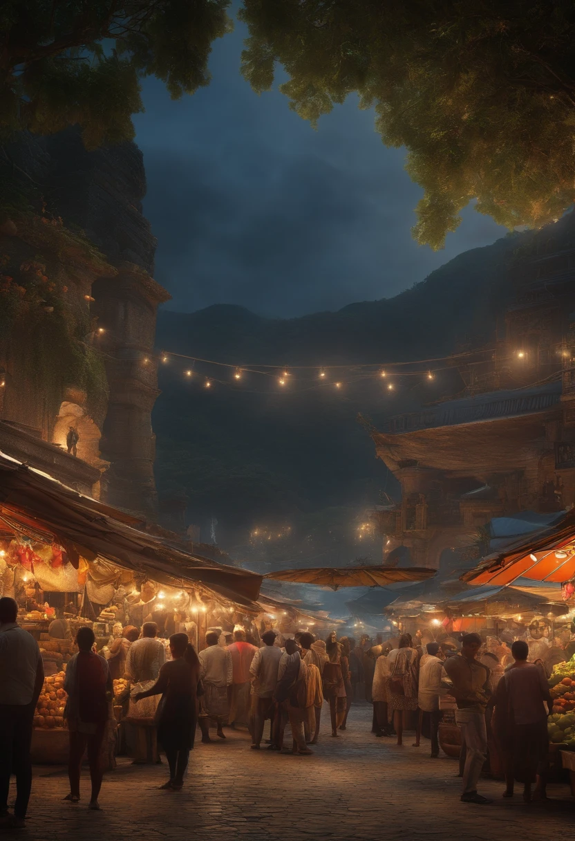 (Ultra photo realsisim, Intricate, epic cinematic scenery), (Mind Destroyers search for the legendary Lost City, full bodyesbian) (In the bustling port), (Intricate, A lot of small details, Amazing lighting, stunning environment), (Colorful, Ultra photo realsisim, High quality, Highly detailed, Sharp focus, 8K UHD, ultra-realistic realism), crowd of people at the market
