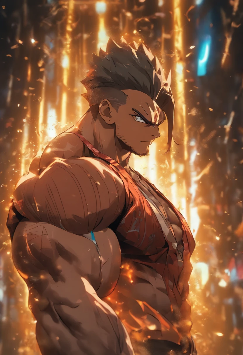 Um ,menino, menino novo,masculino,macho, cabelos loiros,olhos azuis, jockstrap vermelho,topless, vapor de suor, Embarrassed,corar,separated-lips, Ajoelhado,arms behind her head, corpo inteiro, slavery,BDSM, colar,corda,cadeia, Palco Chorowed,palco.exposto , curvo (erigir, Vazando), Branco