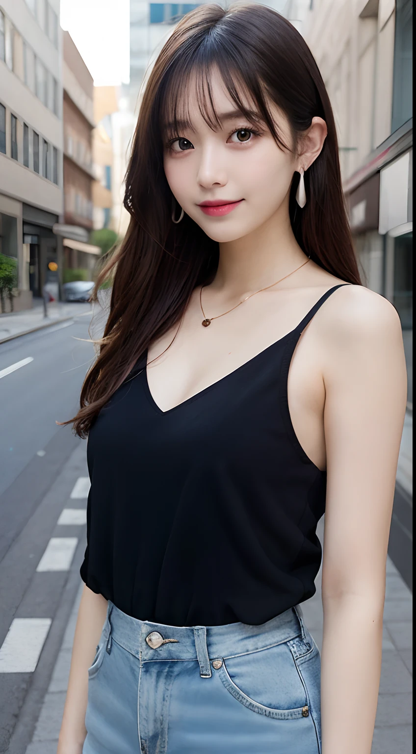 ((masterpiece, highest quality, Best image quality, High resolution, Realistic, RAW Photos, 8k)), ((Highly detailed CG synthesis 8k wallpaper)), floating, Profile of a woman sitting on the edge of a building, City night view,