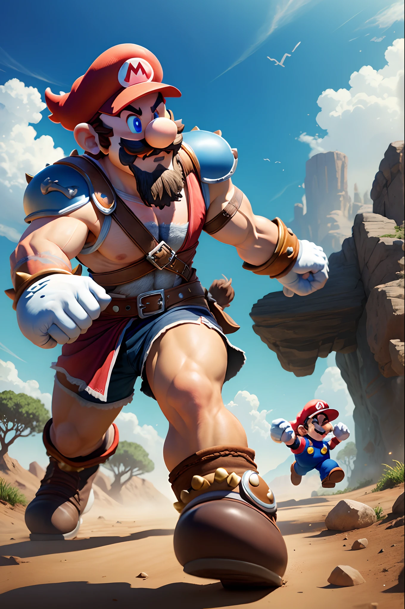 Mario Contre Kratos