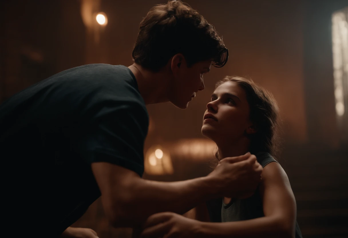 a father and his young preteen daughter slow dancing closely with his hand on her ass while passionately kissing on the mouth