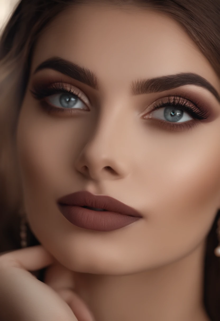 Arafed woman completely , fille sexy aux yeux bruns, ultra realist, Meticulously detailed, Portrait Sophie Mudd, cheveux bruns et grands yeux, selfie of a young woman, Dubai Eyes, Violet Myers, sans maquillage, maquillage naturel, looking straight at camera, Visage avec Artgram, Maquillage subtil, superbe photo de tout le corps debout dans le miroir, dans la chambre, Medium to large bust