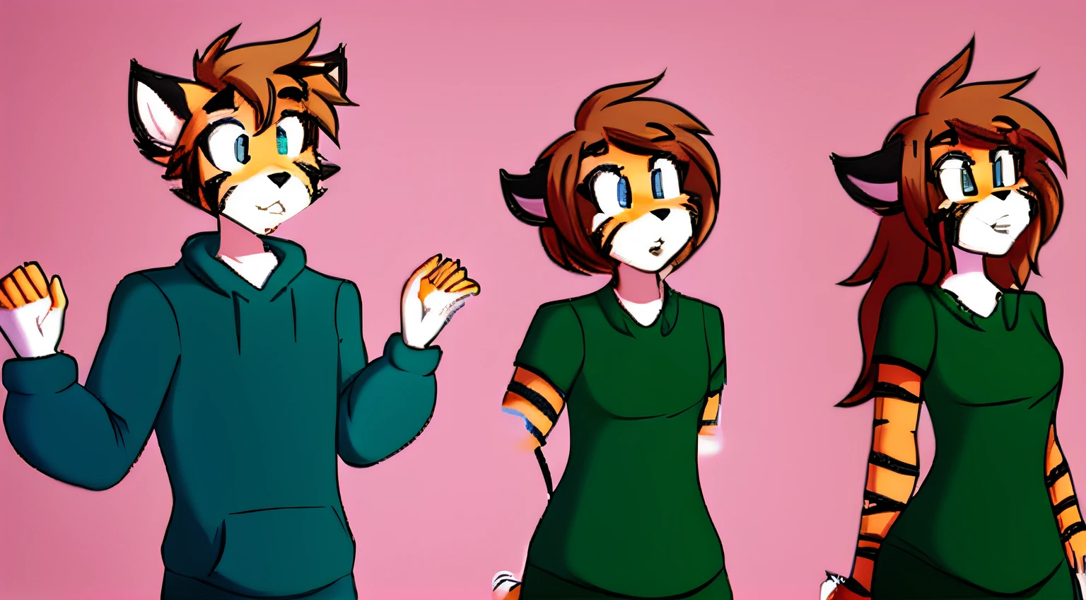 furry, beautiful artstyle, hq, hd, mtf, gender transformation, cute artstyle, high quality