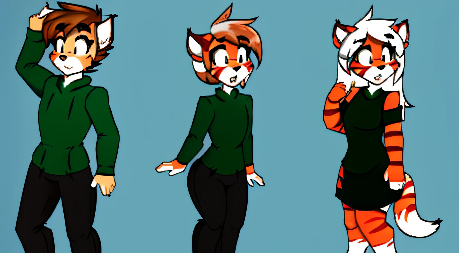 boy, squirrel, furry, bodyfur, tail, collar, bra, bottomless, gloves, boots, chibi, sparkling eyes, happy, full body, small penis, testicles, idol, singing, dancing