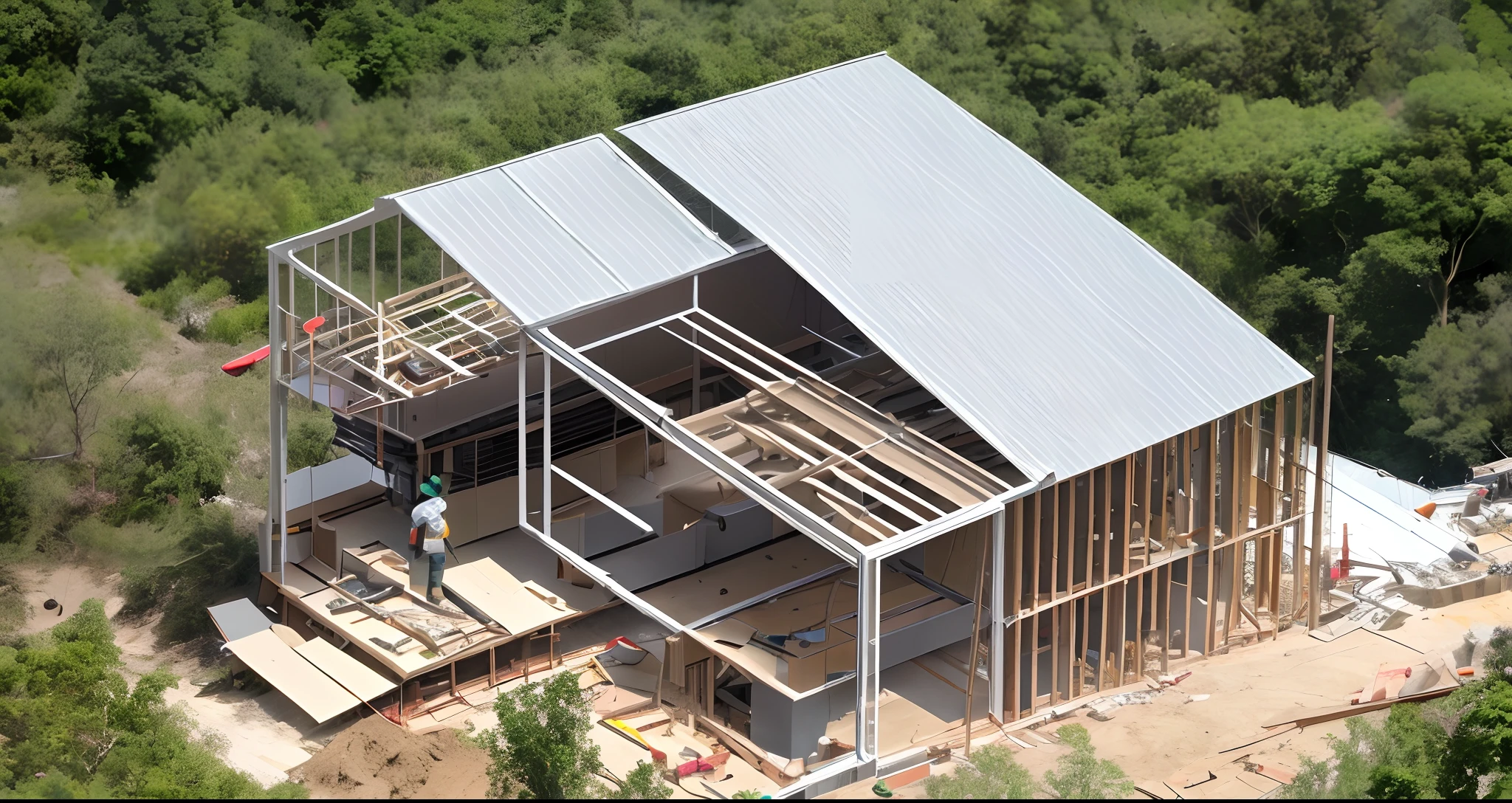 Light Steel Frame House Under Construction