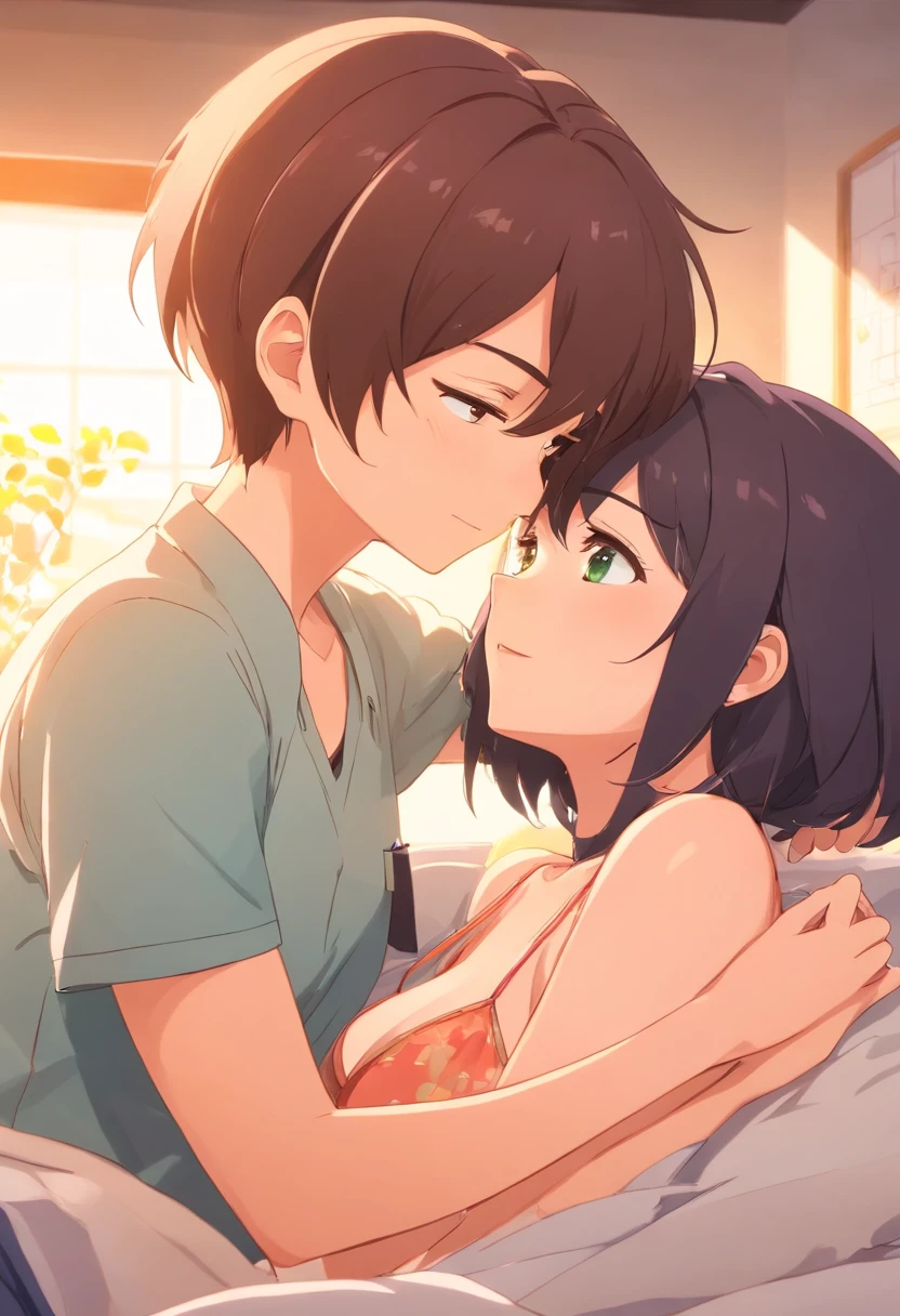 Japanese girl strangles boy with her thighs
