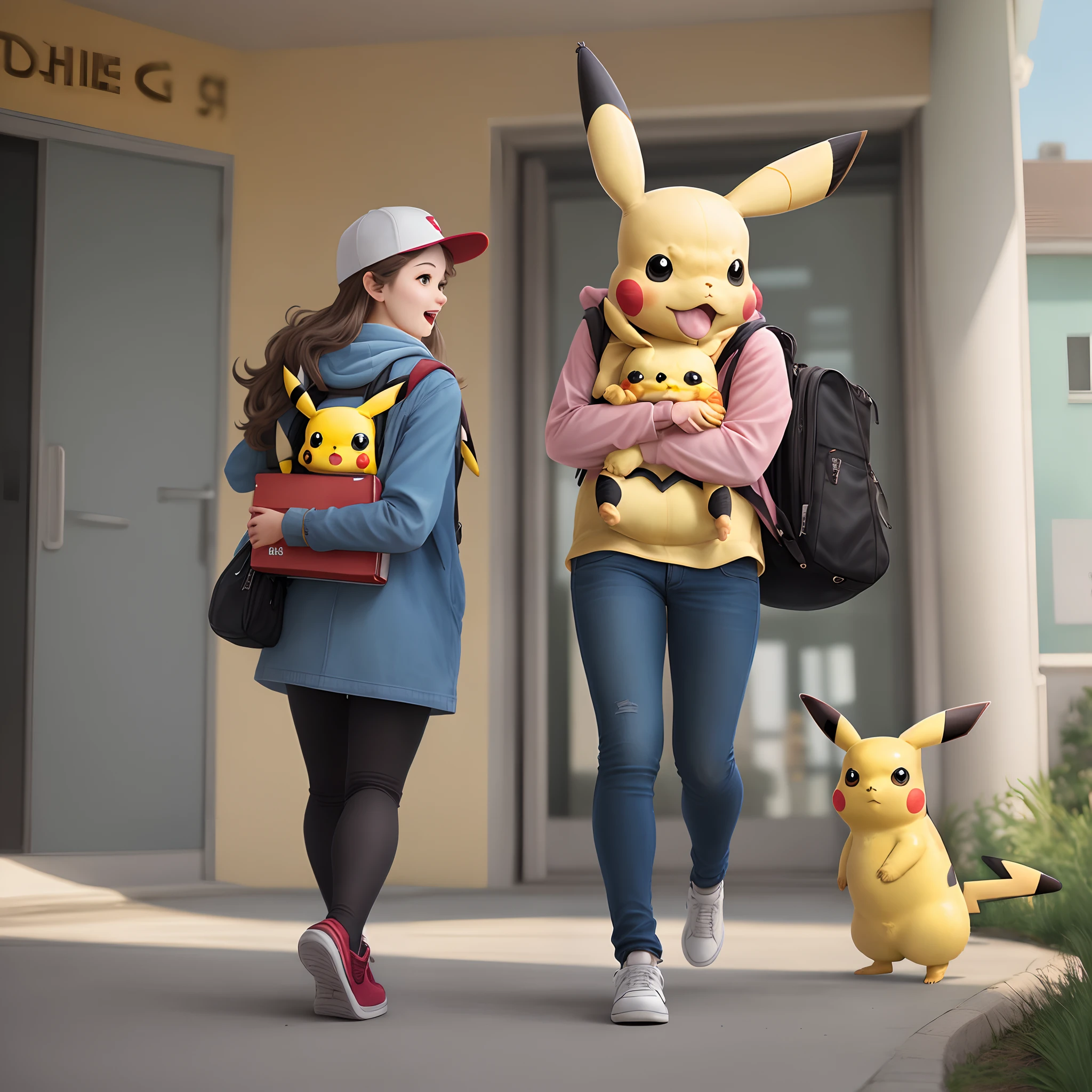 Pikachu going to college