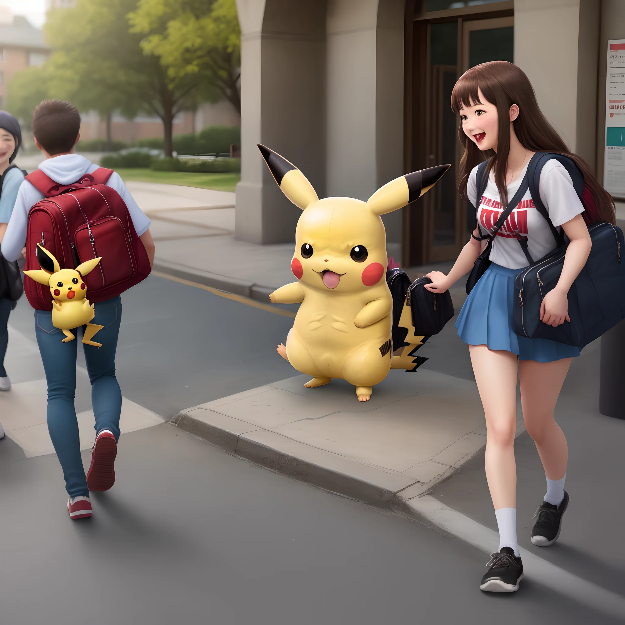 Pikachu going to college