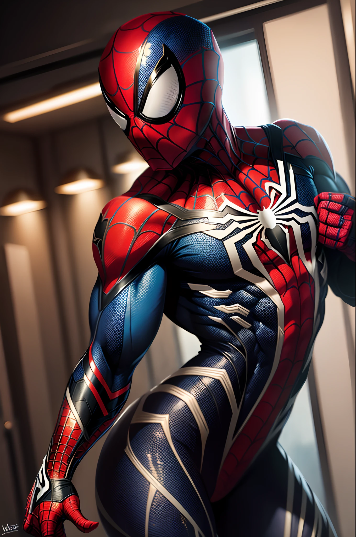 Venom Spider-Man,Handsome,Rich,8k