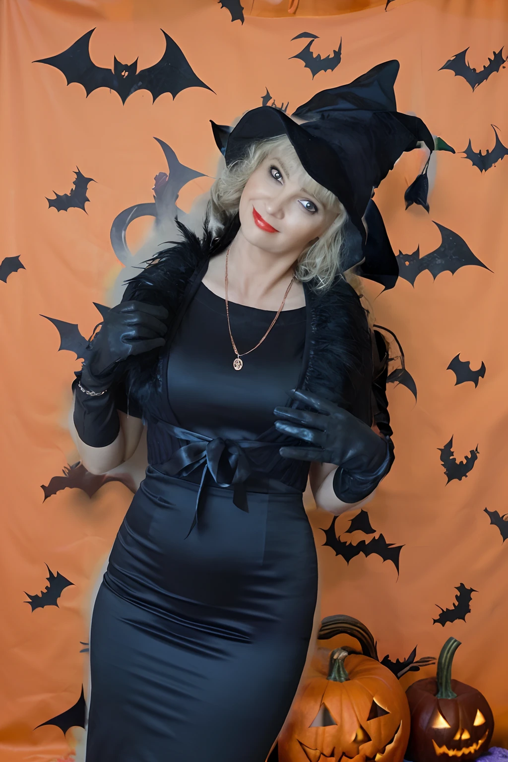 Gothic background, gloom, terror, Pumpkin, Halloween, witches, magic , sorcery
