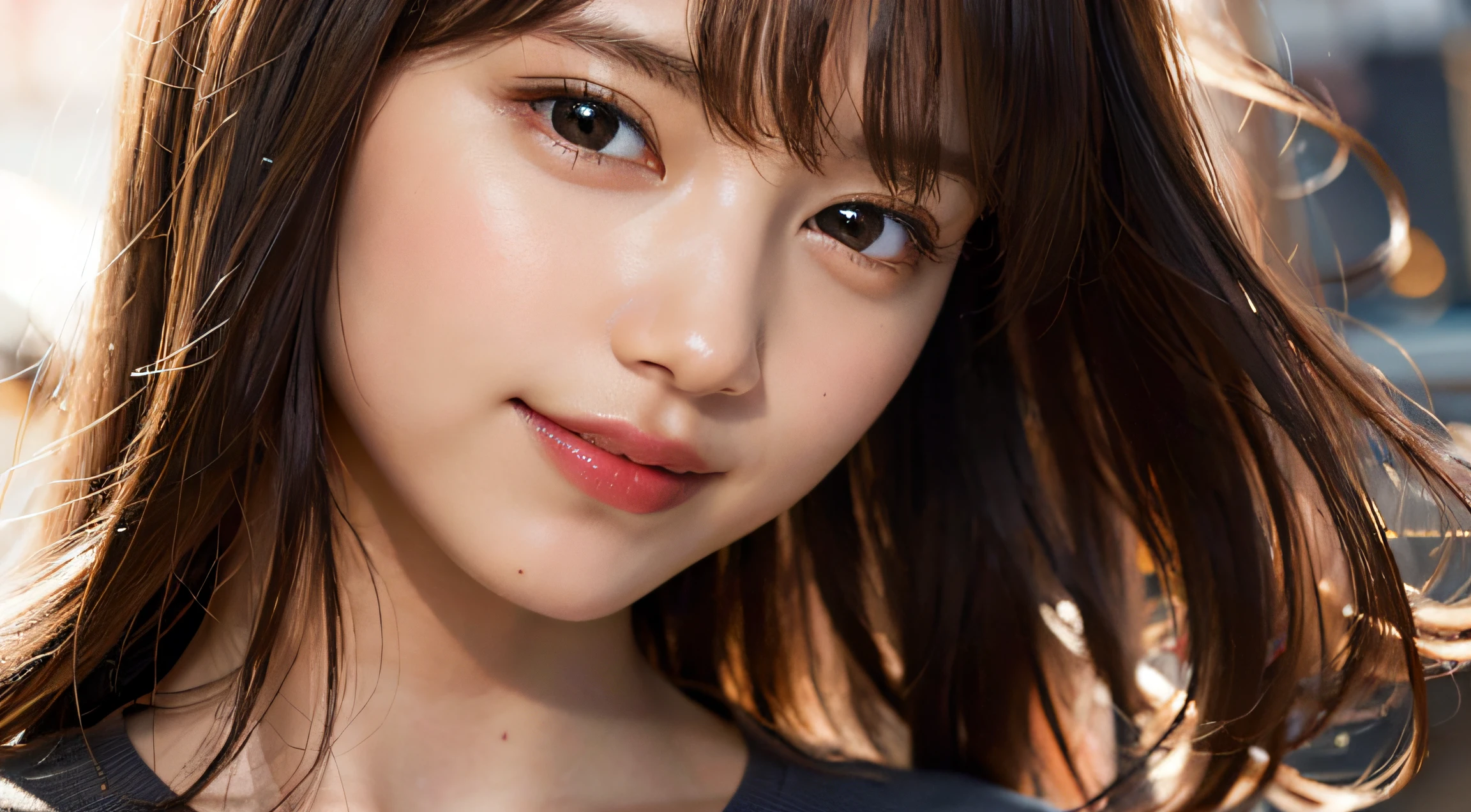 Cute Japanese Women Photos,  Woman, 20-year-old, Beautiful and perfect face, brown, Beautiful Face, thin: 1.2,Dressed, (photo Realistic:1.4), (hyper Realistic:1.4), (Realistic:1.3),
(Smoother lighting:1.05), (Improving the quality of cinema lighting:0.9), 32k,
1 girl,20-year-oldの女の子, Realistic lighting, Backlight, The light shines on your face, Ray Tracing, (Bright light:1.2), (Improvement of quality:1.4),
(Highest quality Realistic textured skin:1.4), fine grain, Detailed face,
(tired, Sleepy and happy), (smile:0), Face close-up, T-Shirts,
(Accentuates body lines:1.1), (Enhances the beauty of skin texture:1.1)