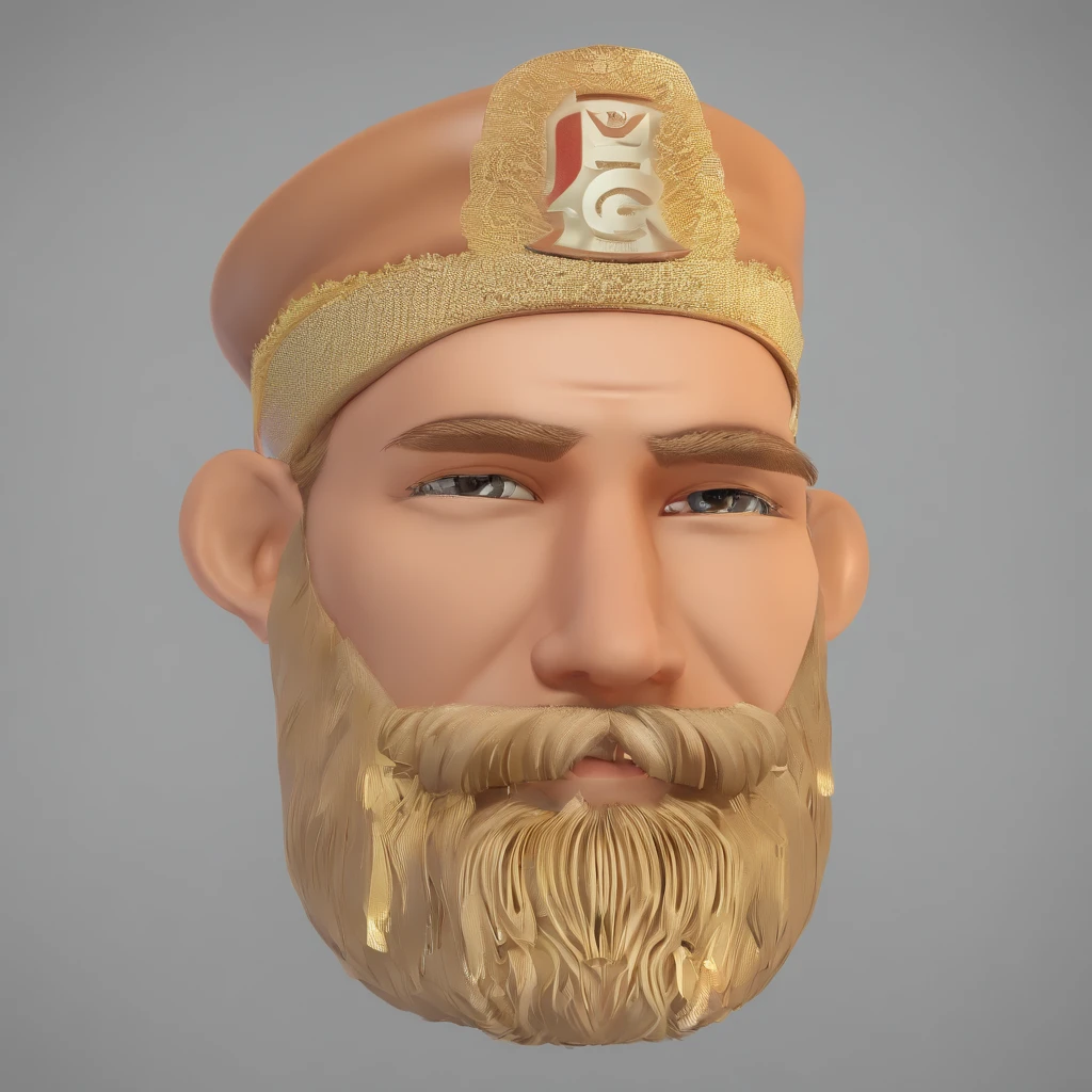 Super Cute Full Beard Arab Medical IP by Pop Mart, olhos brilhantes, querubim,roupa branca, argila, Modelos, um brinquedo de caixa cega, Brilhante e delicado, fundo limpo, Bom brilho, 3D rendering of,best quality