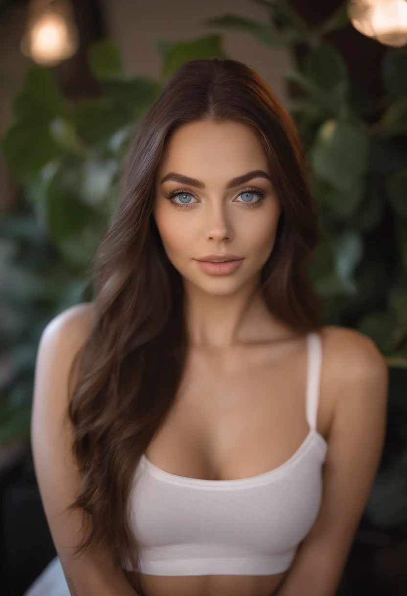 Small girl with big breasts fully naked