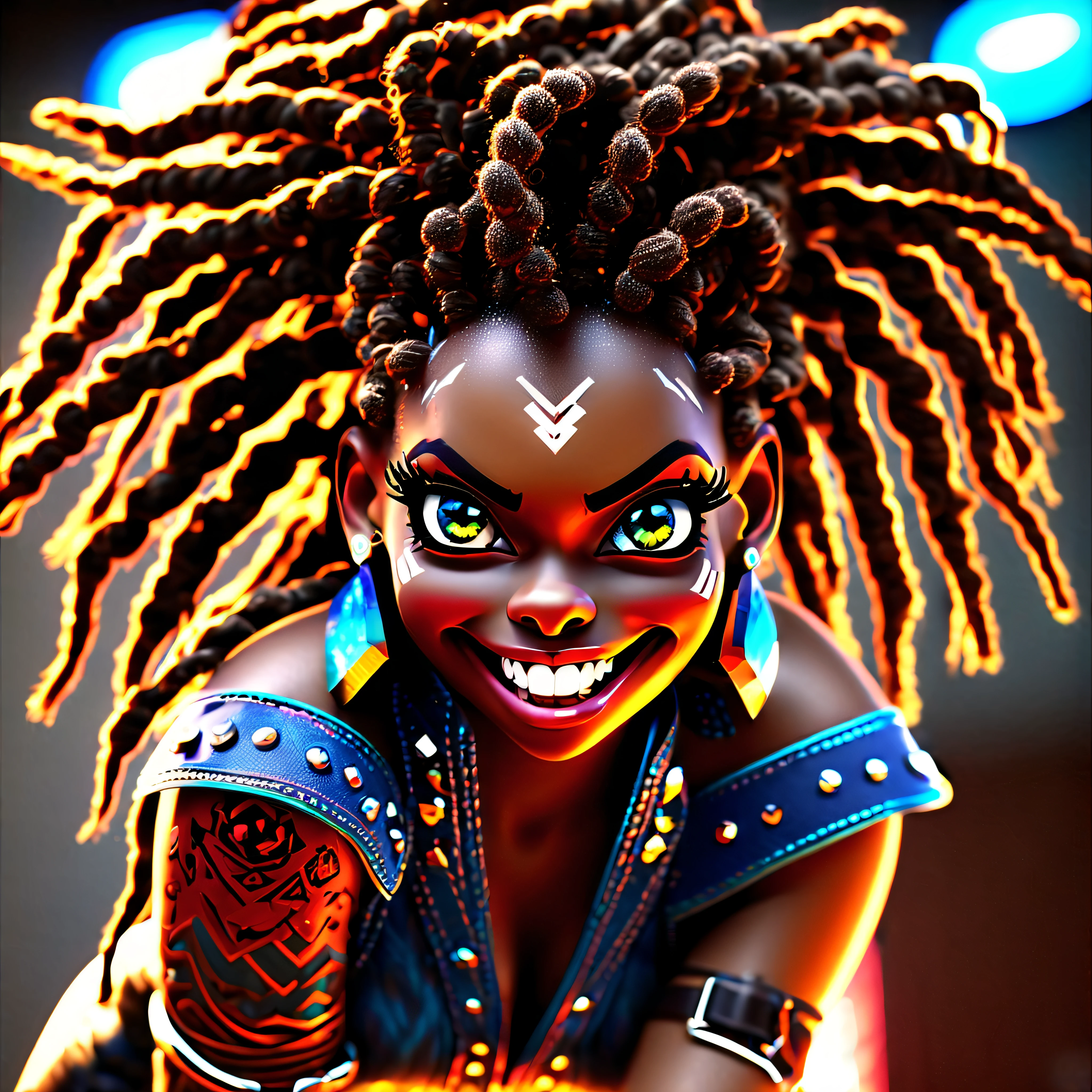 Cinematic ultra pro-Photorealistic Diva afro girl eyes by Lee_Jeffries urban deep path equirectangular ultra_high_quality ultra_high-detail optimal meticulously intricate ultra_sharpness focus ultra_high_resolution luminescence volumetric lightning contrast accurate max perfection reflex reflection extreme improved Octane-rendered opengl-shaders glsl-shader UHD XT3 64K 32K 16K 8K 4K DSLR HDR UnrealEngine5 romm rgb pbr vivid color-coded ((Athletic Hairstyle Dreads bangs extatique Tamned Skin gorgeous sensual Effects Cheekbones Embarrassed redderer eye-liner saphirs saturate ultra_beautiful_eyes dark black pupils brown iris lazulis turquoise mouth open tongue teeth obvious smiles howling Floating Jacket Eccentric Cape onyx Shoulders-Off Shirt Lace Clavicles White Papillotes embroidered breasts huge falling sideboob satin corsait red thick leather felt skirt matching ample swinging spinel navel waist reveal belt-chastity heart diamond padlock silver agate pubis bristles scarlet pubis-hairy indigo silk snap garters thighs legs boots)) naked nsfw varied multi etc. --v 5.2 --s 1000 --c 20 --q 20